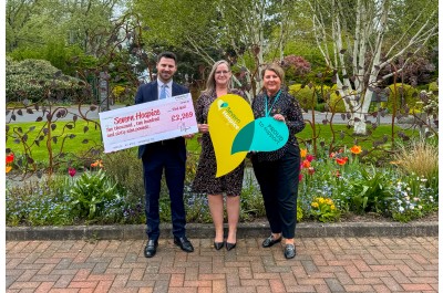 Morris Property presents cheque to Severn Hospice following a fundraising campaign