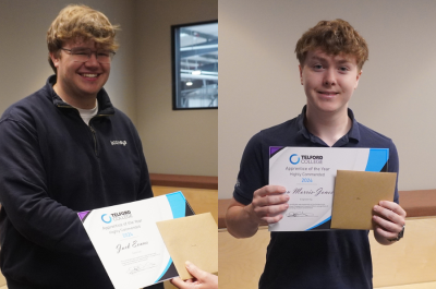 Two rising engineering apprentices