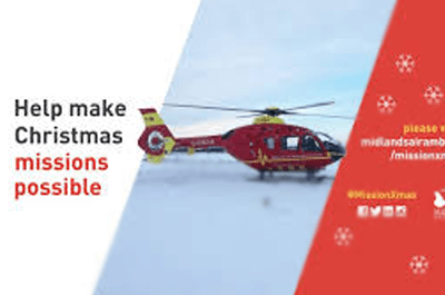 Recycle real Christmas trees to help Midlands Air Ambulance Charity