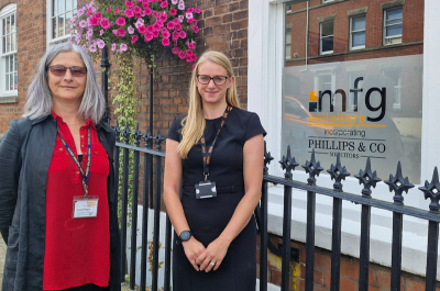 Kind-hearted mfg Solicitors donate to local charity Hands Together Ludlow